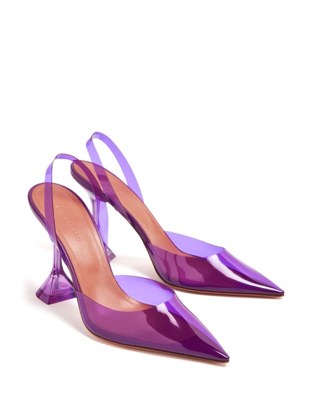 Holli Glass 95mm slingback pumps - 4