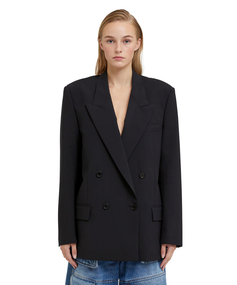 MSGM Fresh wool double-breasted jacket outlook