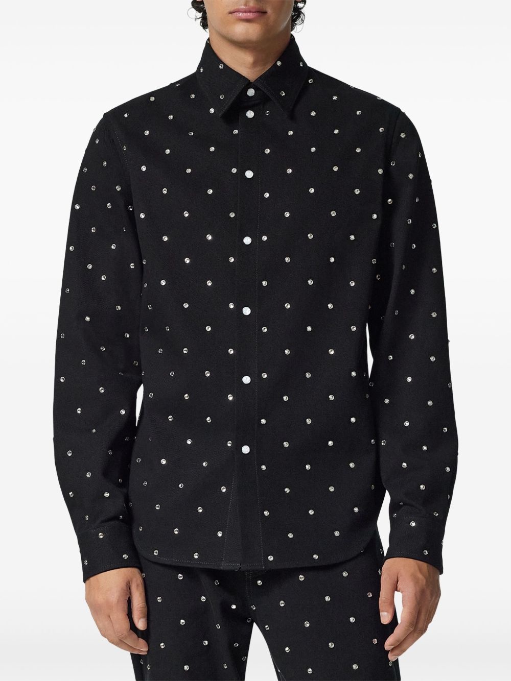 crystal-embellished shirt - 3