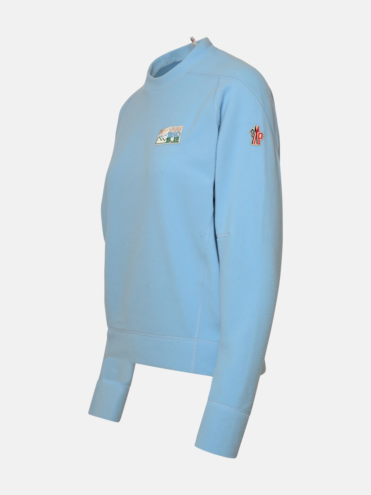 LIGHT BLUE FLEECE SWEATER - 2