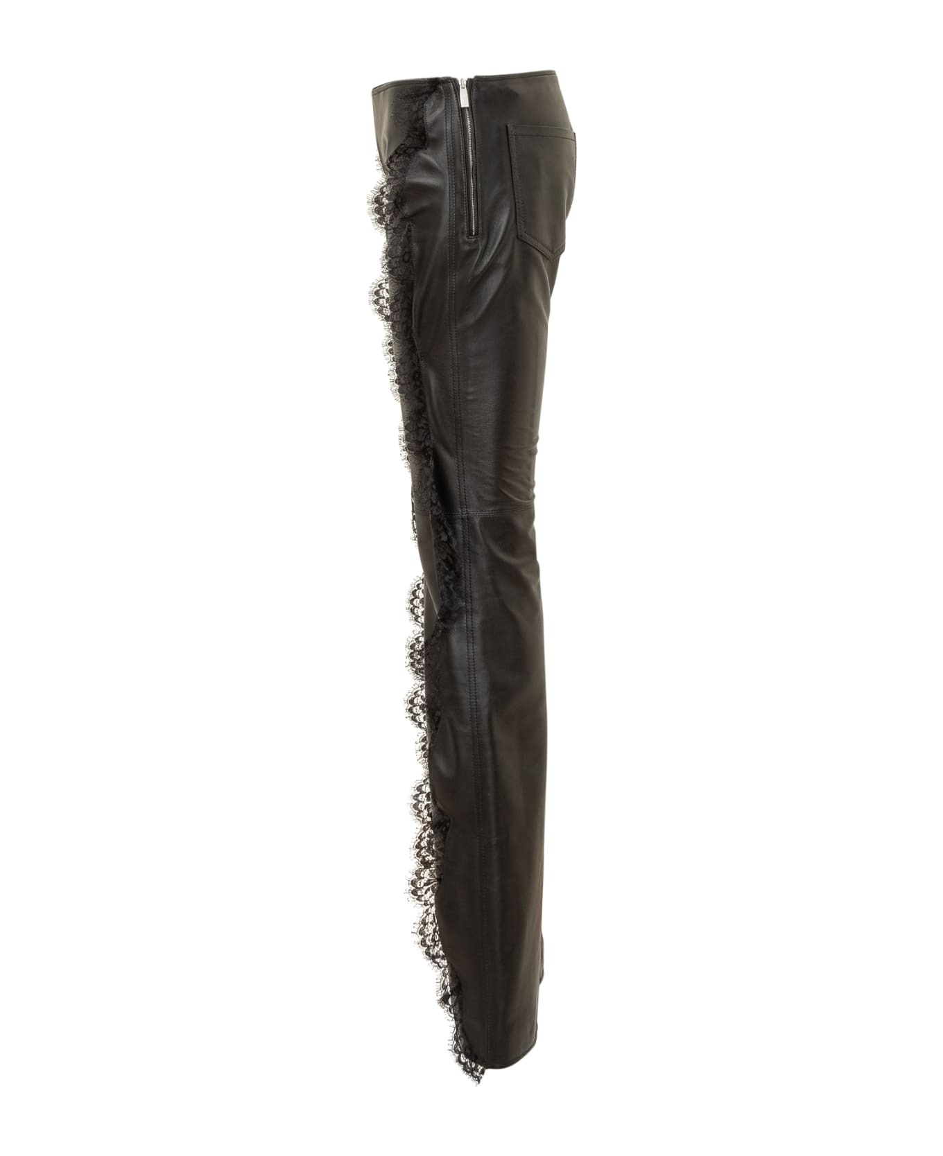 Lace-trim Straight Leg Trousers - 3