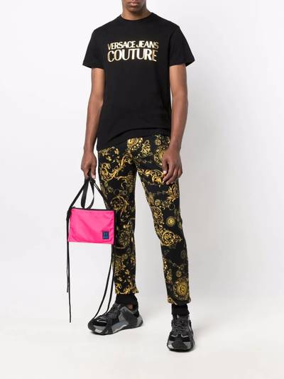 VERSACE JEANS COUTURE metallic logo-print T-shirt outlook