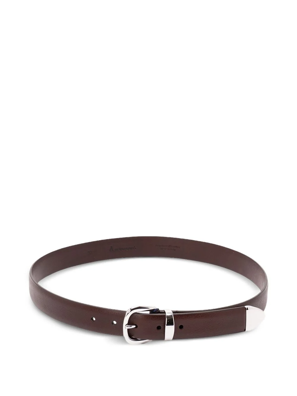 buckle-fastening leather belt - 1