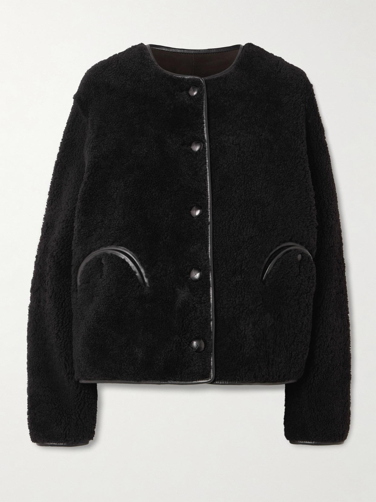 Gliss Reversible Leather-trimmed Shearling Jacket - 1