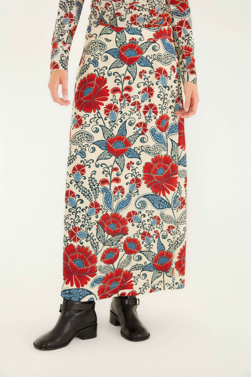 FARM RIO Sand Francesca Lenzing™ Ecovero™ Viscose Maxi Skirt outlook