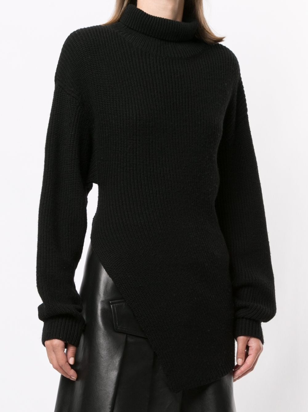 asymmetrical turtleneck jumper - 3