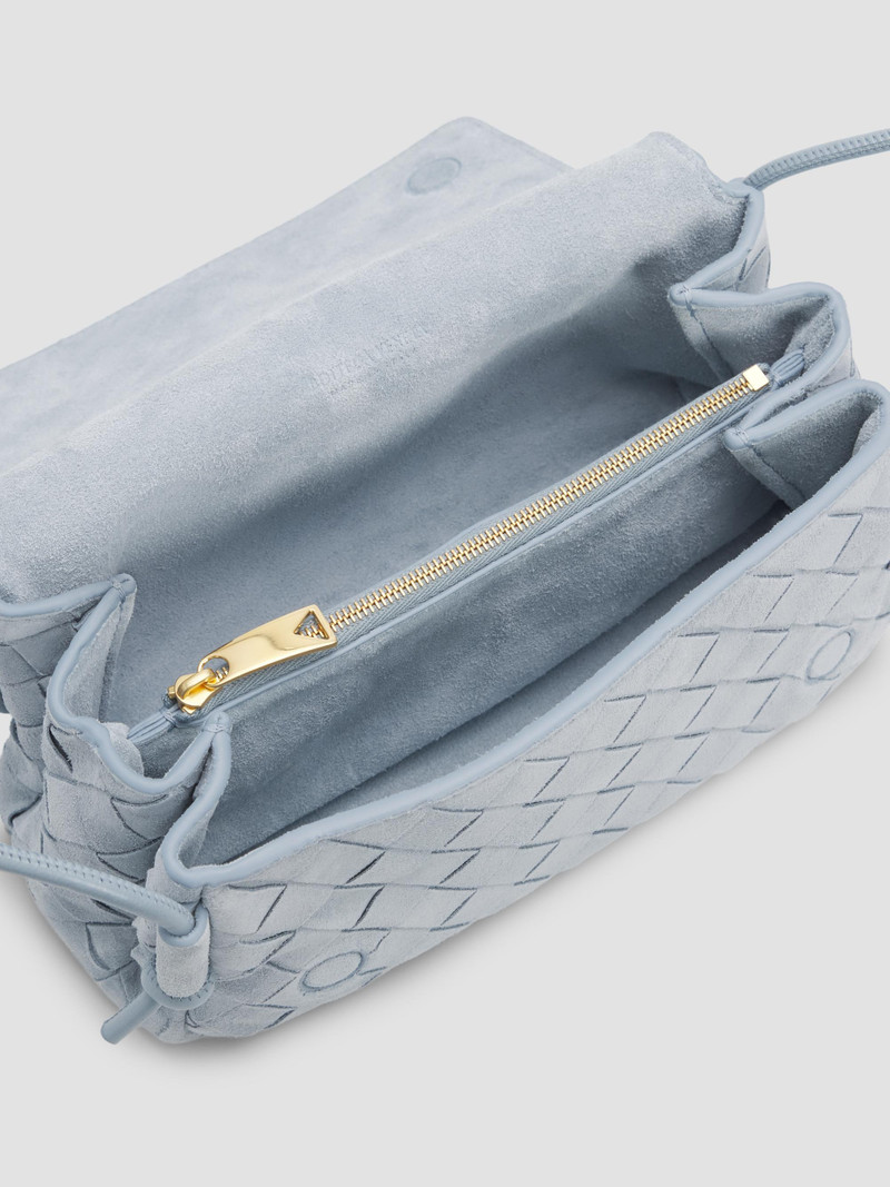 Women's Notturno Intrecciato Suede Pouch - Mineral Gold 3