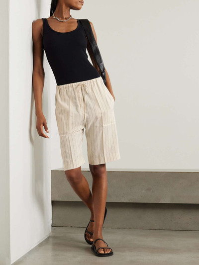 Totême Pinstriped woven shorts outlook