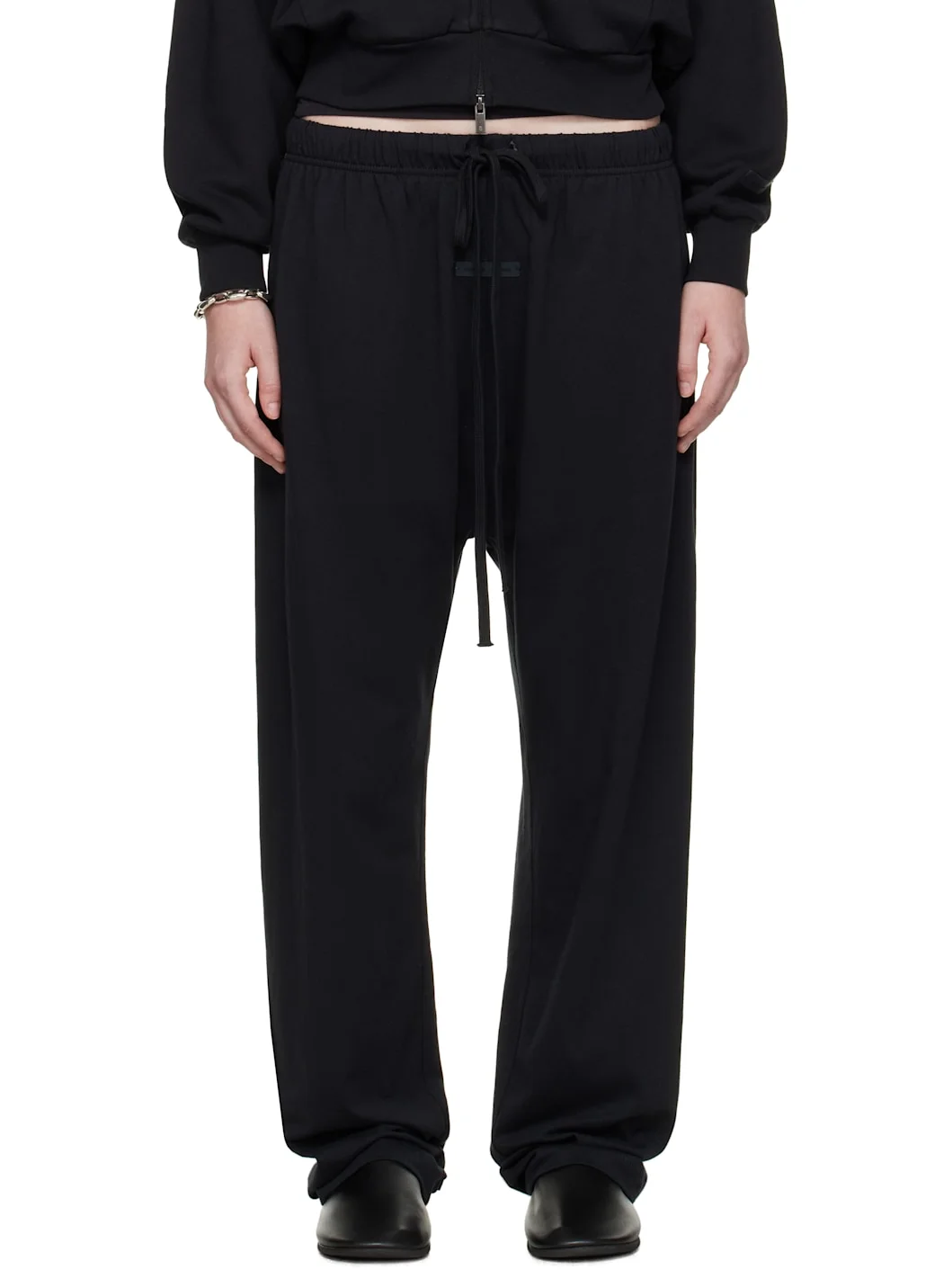 Black Relaxed Lounge Pants - 1