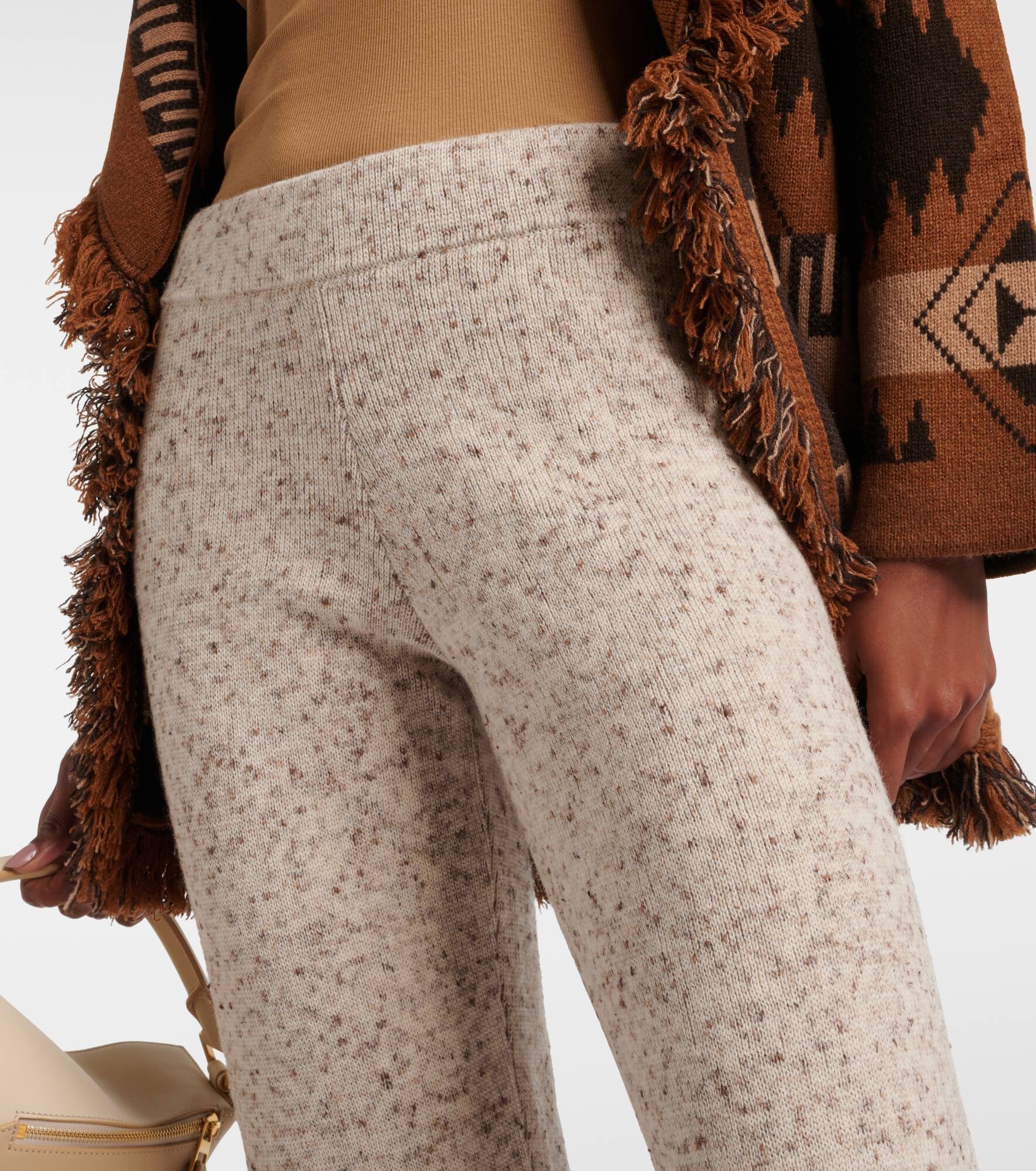 Dreamscape fringed wool-blend pants - 4