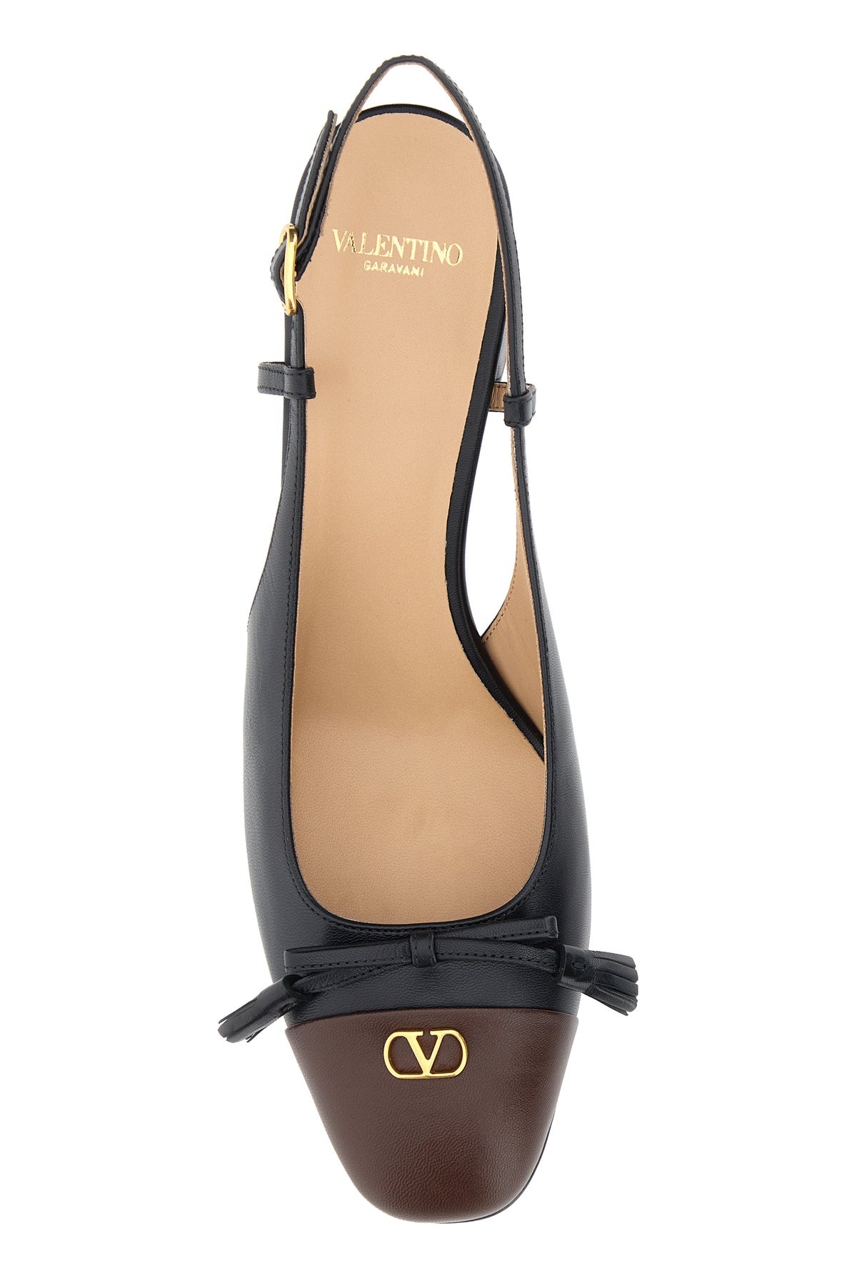 Black leather VLogo Signature pumps - 4