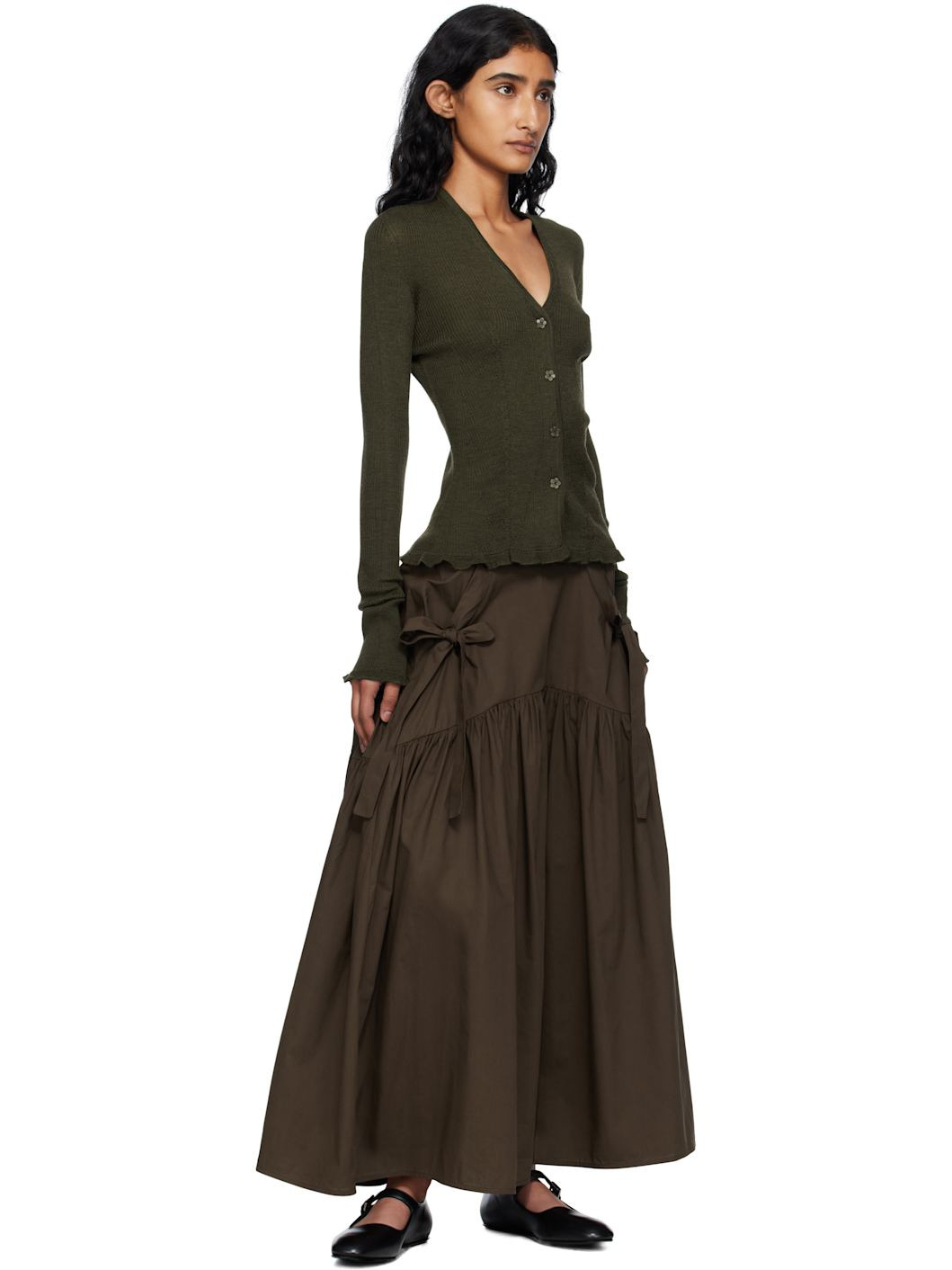 Khaki Bessie Cardigan - 4