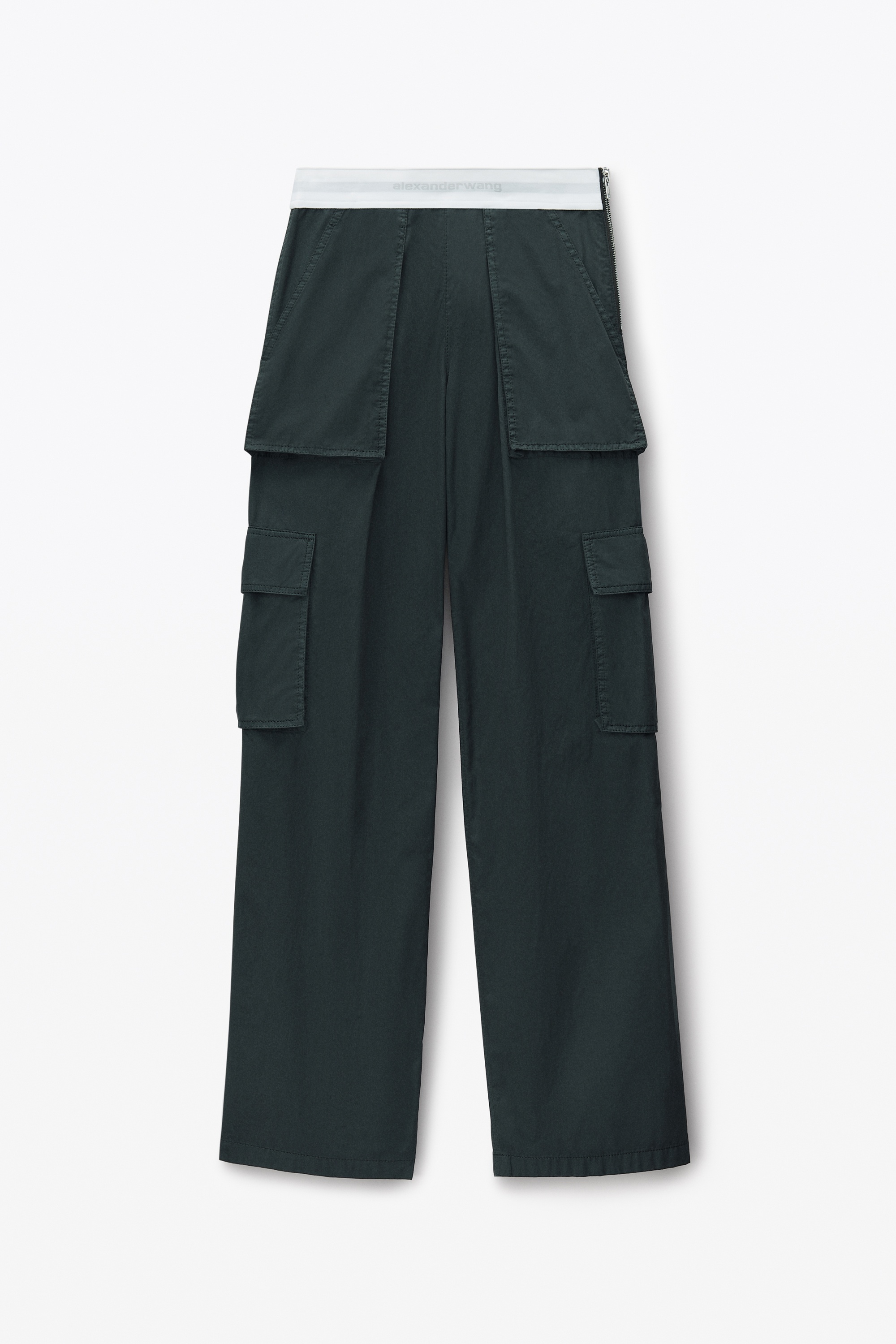 Mid-Rise Cargo Rave Pants in Cotton Twill - 1