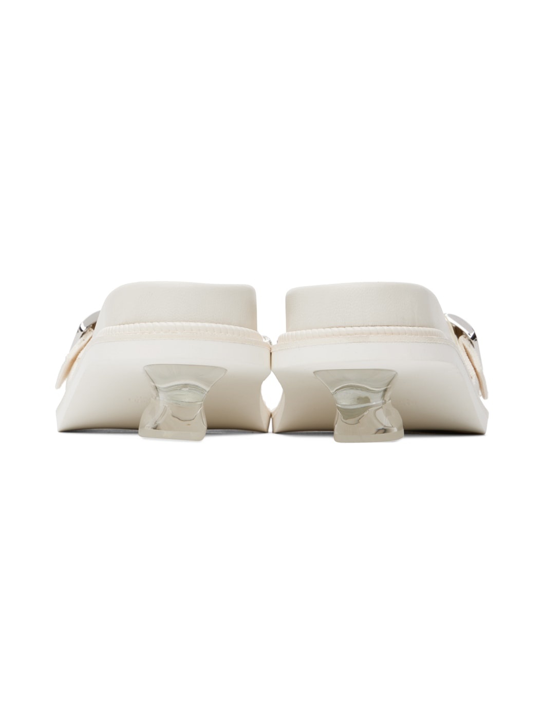 Off-White Embellished Slides - 2