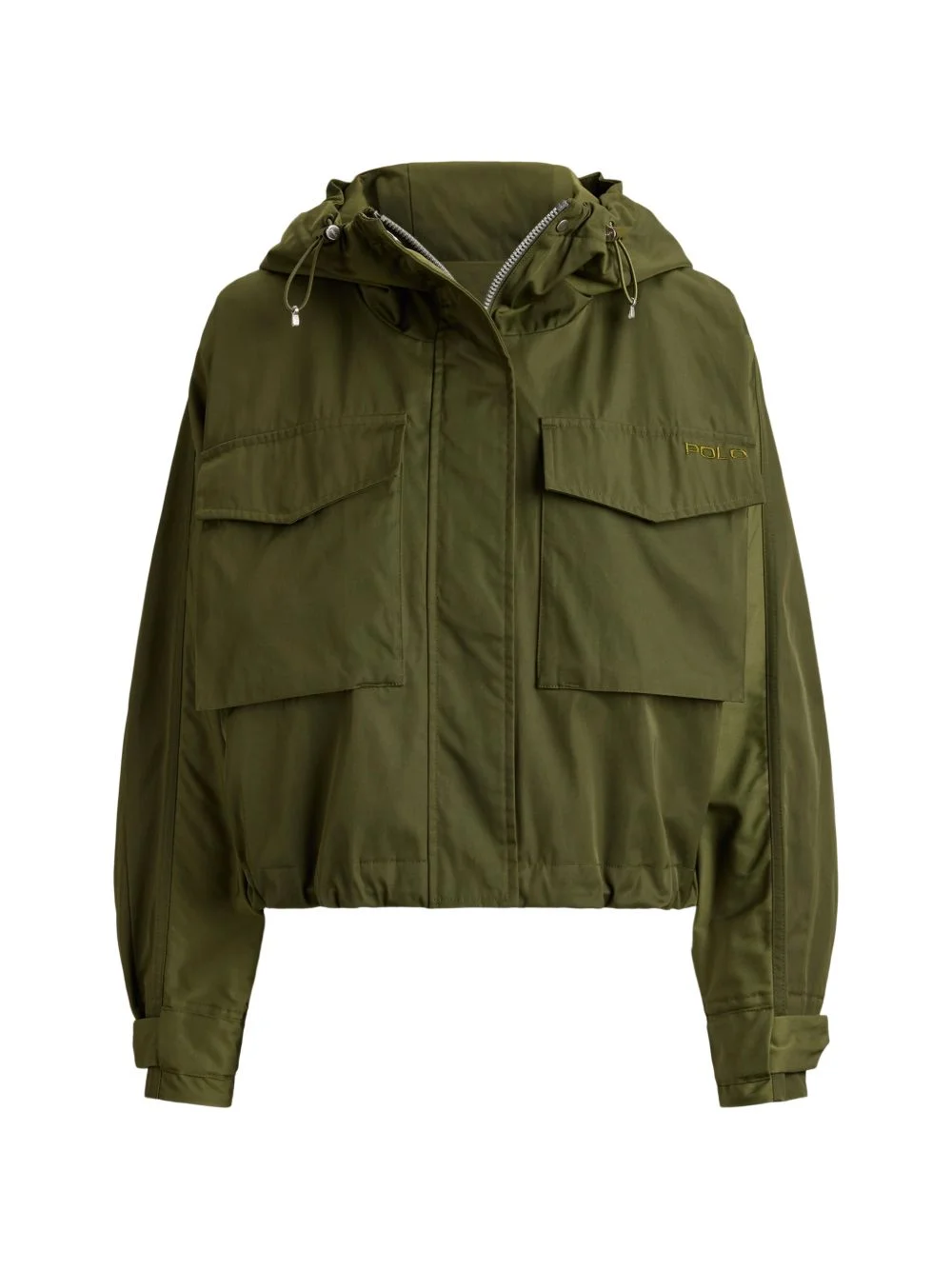 hooded cropped jacket - 1