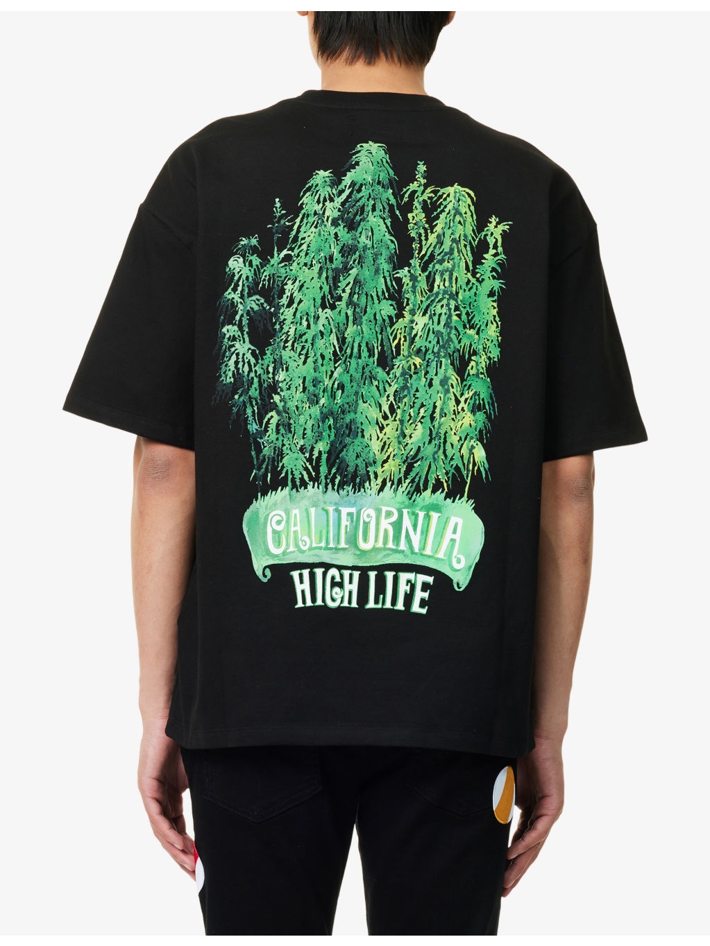 Leaf-Print Crewneck Cotton-Jersey T-shirt - 4
