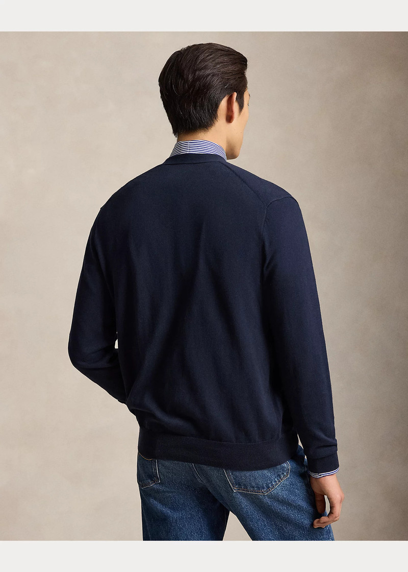 Cotton V-Neck Cardigan 4