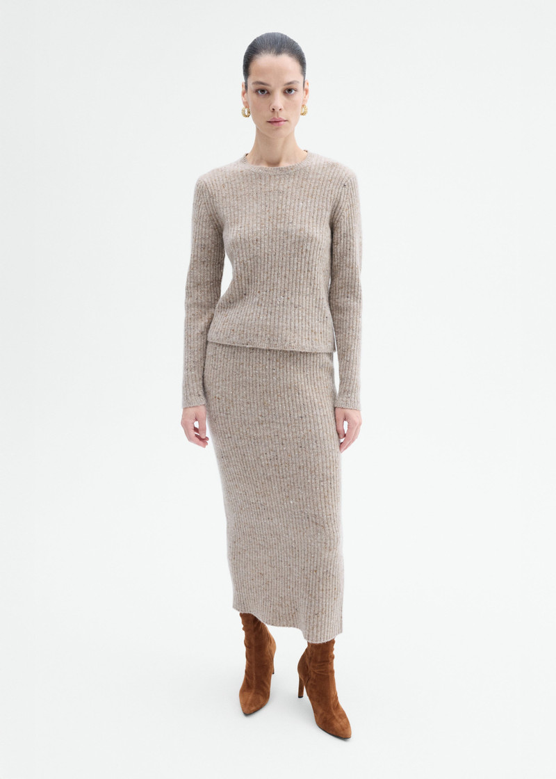 CO Midi Knit Skirt in Wool Cashmere outlook