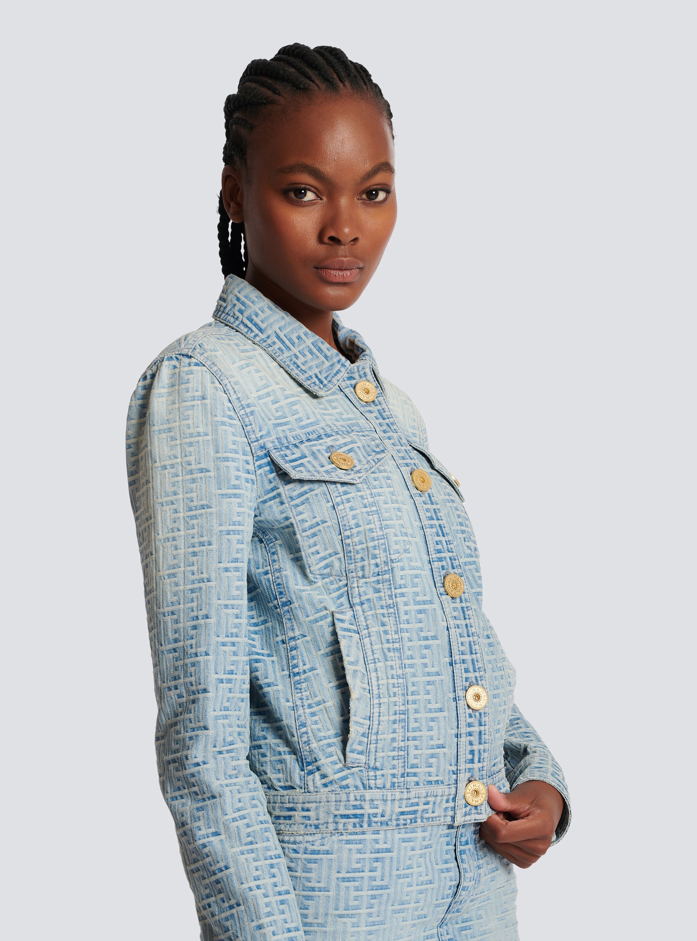 Balmain Monogrammed denim jacket | REVERSIBLE