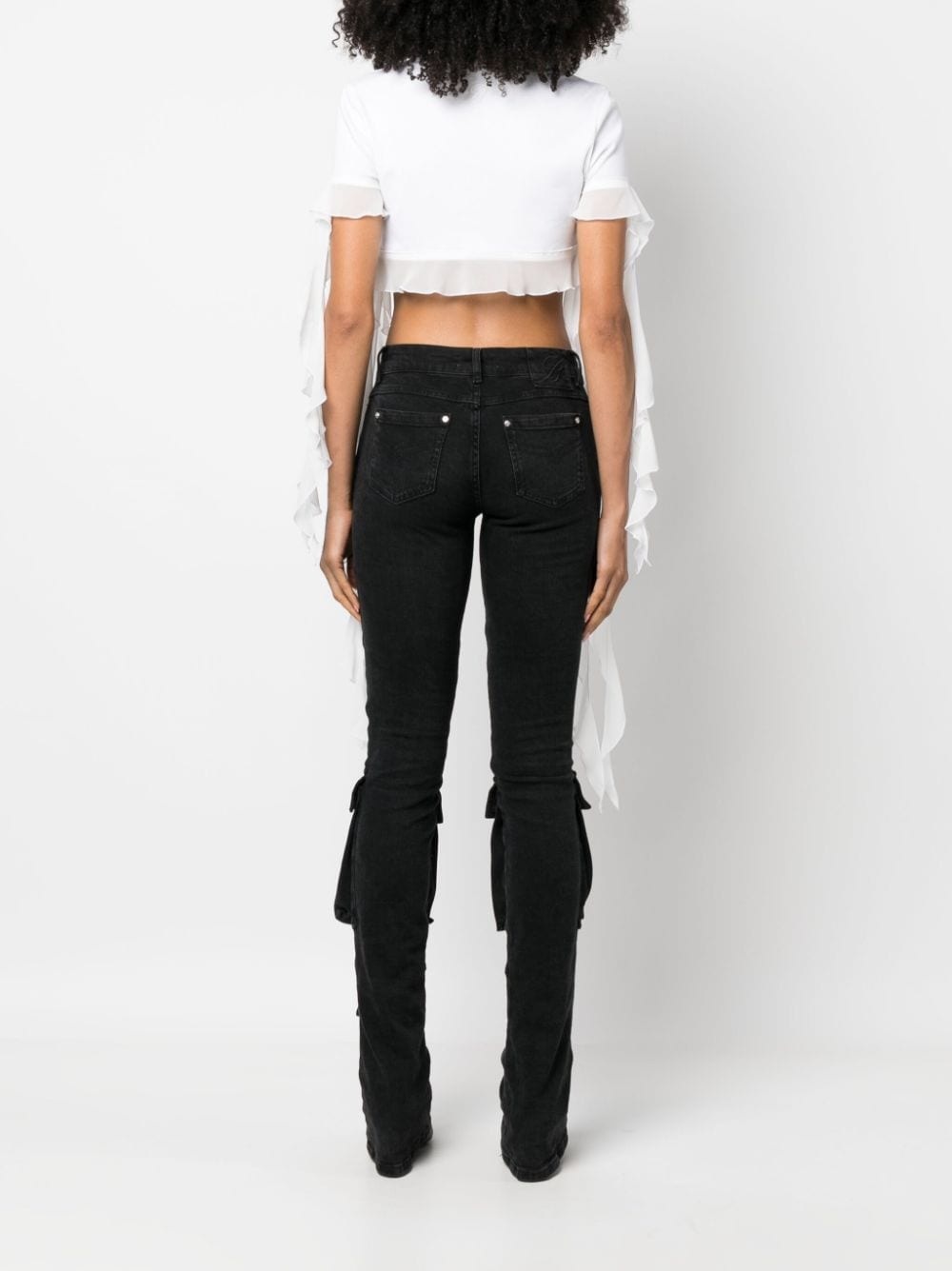 ruffled cotton crop top - 4