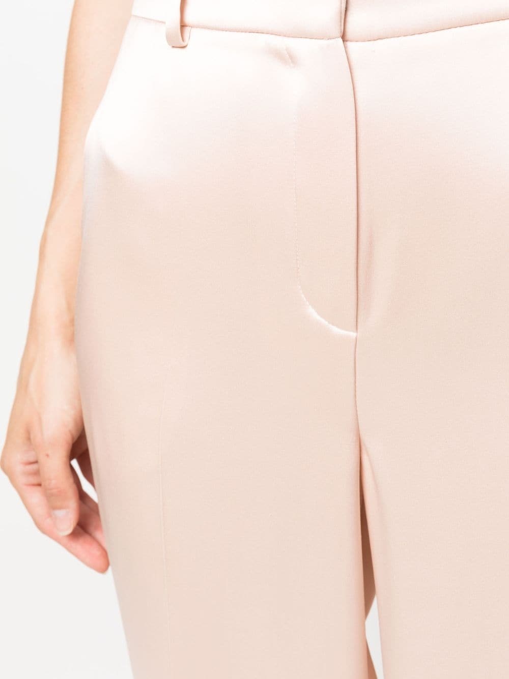 wide-leg silk trousers - 5