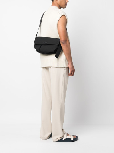 Jil Sander logo-print canvas shoulder bag outlook