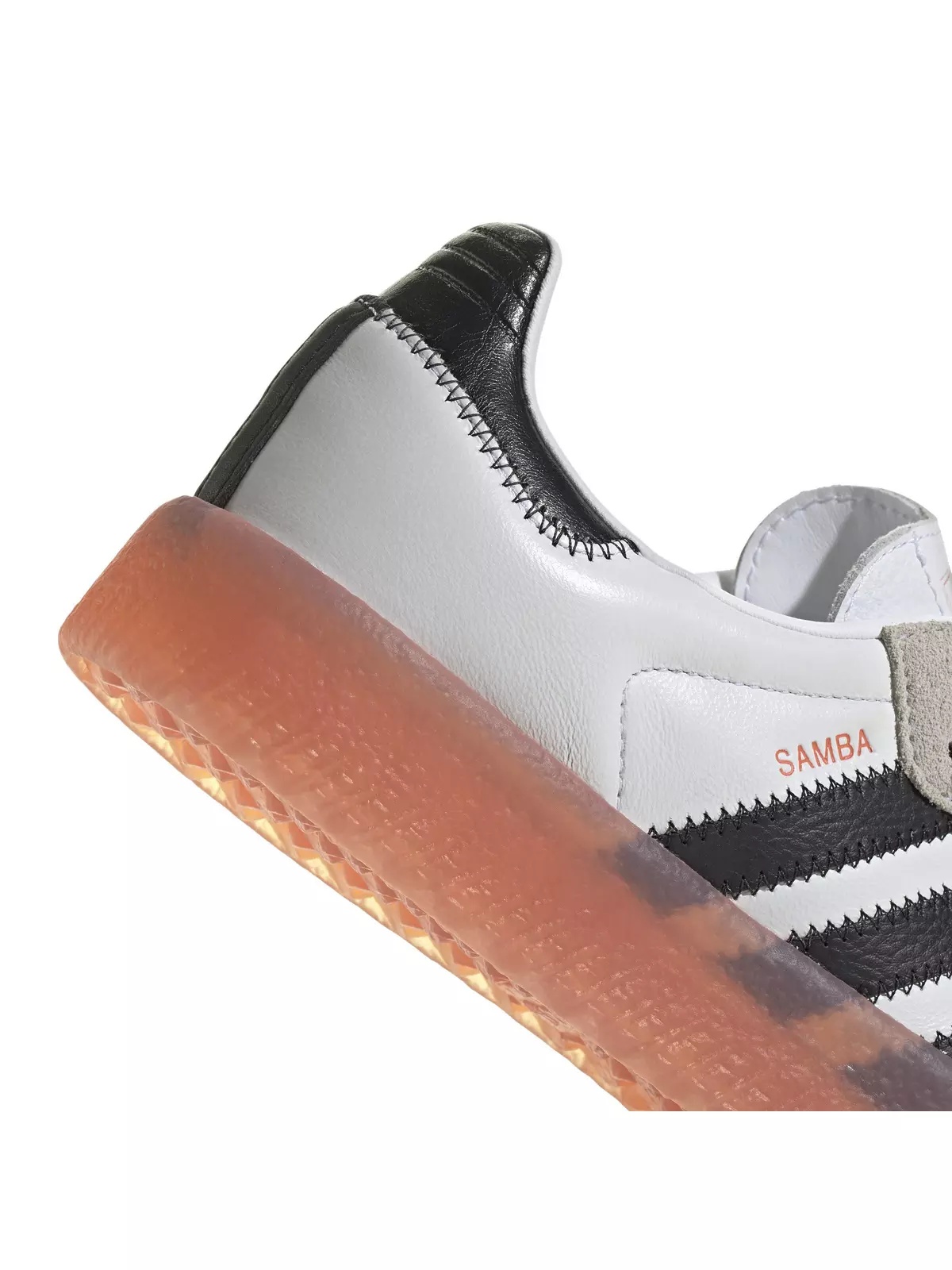 Originals Sambae "Ftwr White/Core Black/Semi Coral" Women's Shoe - 7
