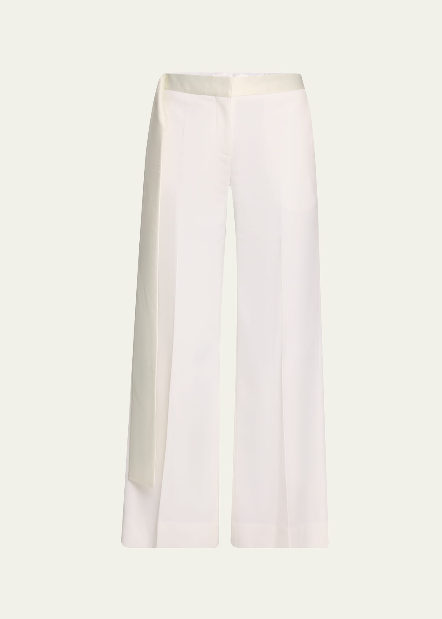 Gigi Wool-Blend Satin-Trim Trousers - 1