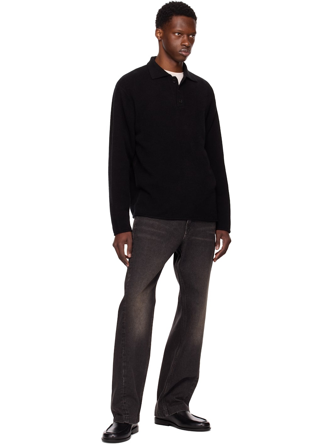 Black Heavy Rugby Polo - 4
