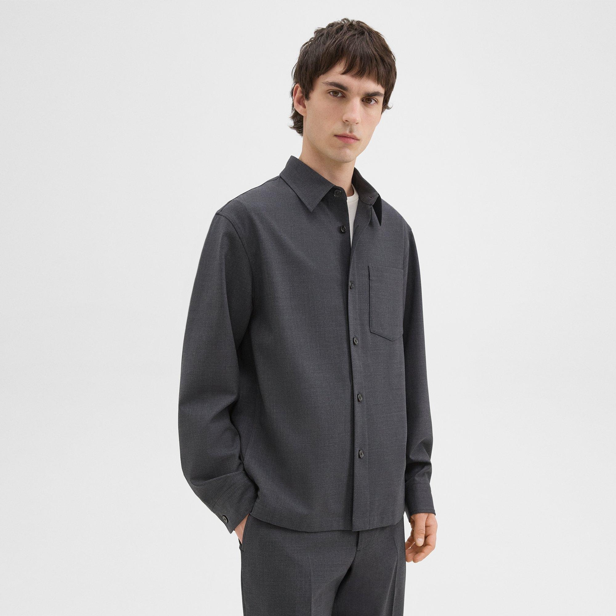 Overshirt in Wool-Blend Twill - 3