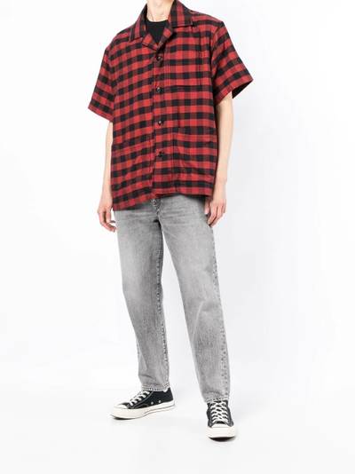 MASTERMIND WORLD plaid-check embroidered shirt outlook