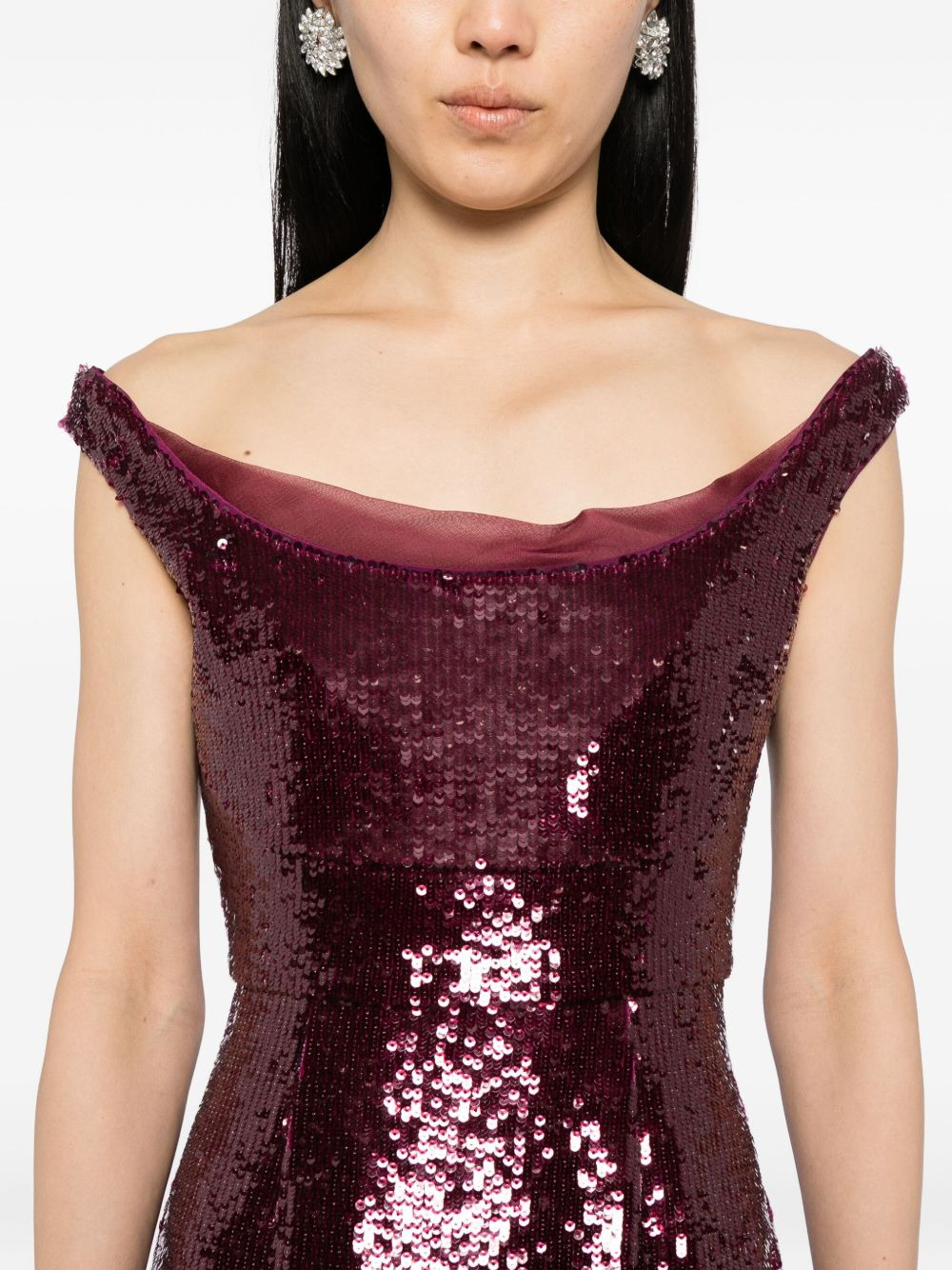 sequin midi dress - 5