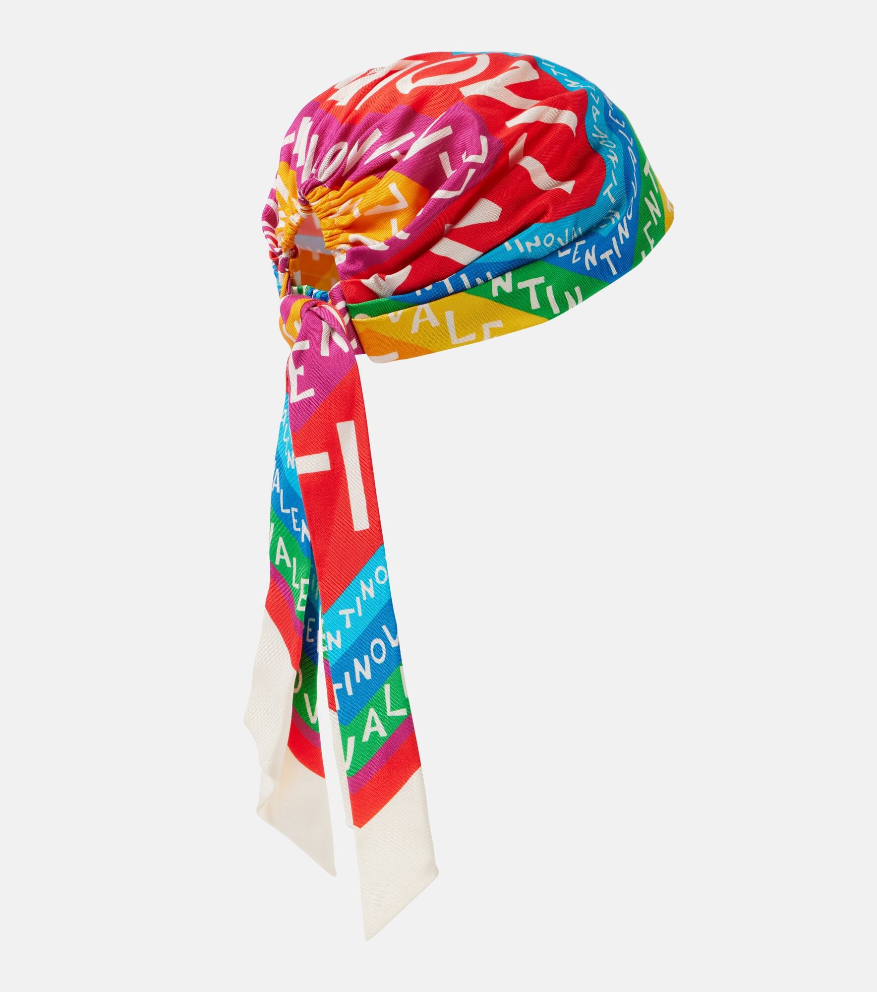 Valentino Chevron 24 silk and cotton head wrap - 4