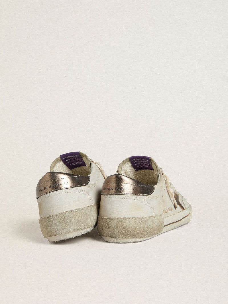 Men's Super-Star LTD in suede with brown leather star and metallic leather heel tab 4