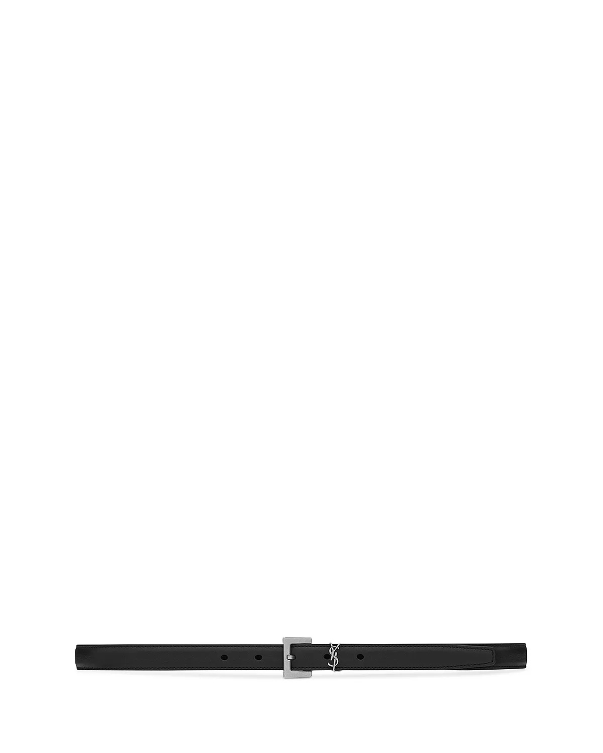 Cassandre Thin Belt with Square Buckle in Lacquered Leather - 1
