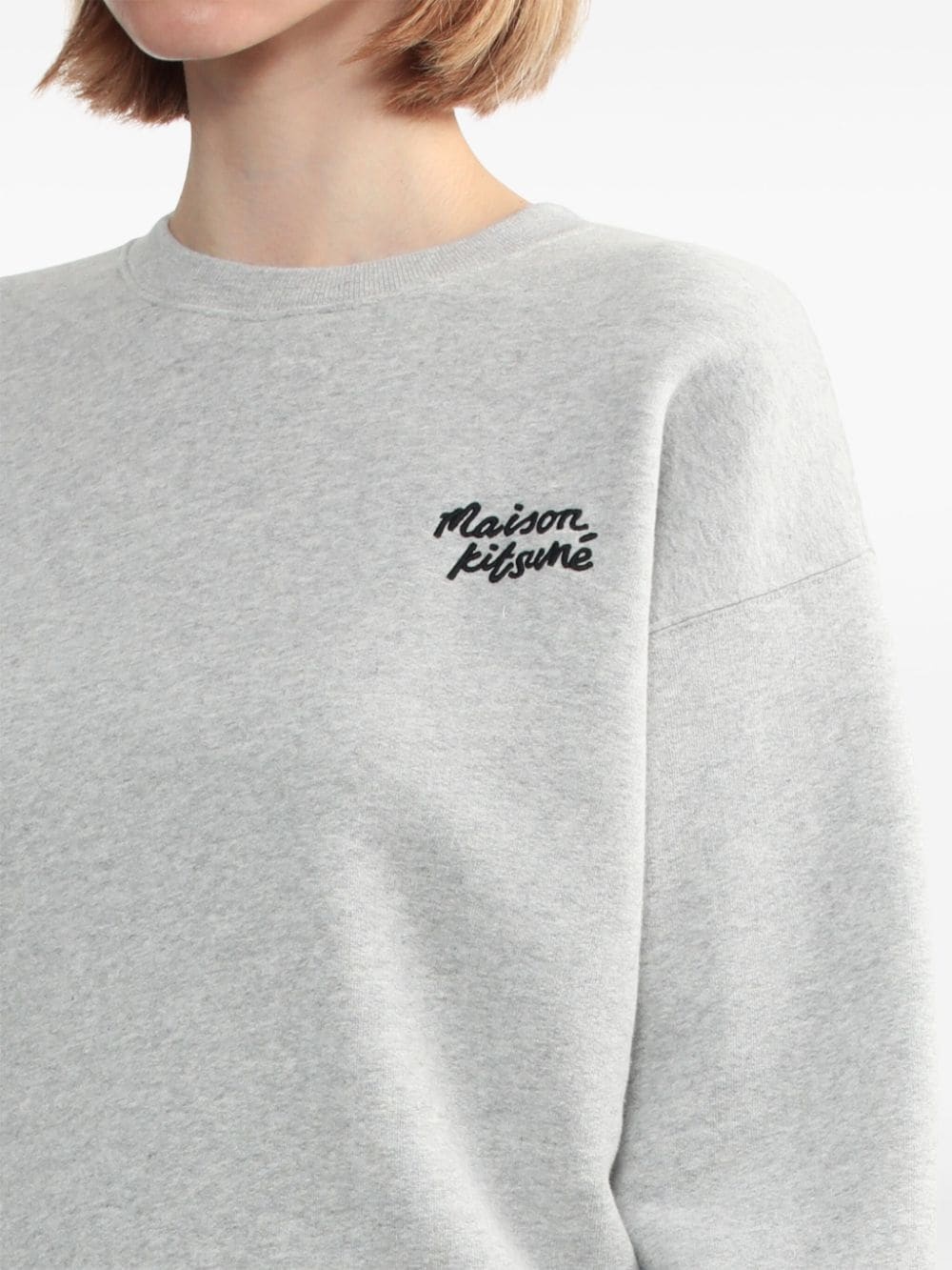 logo-embroidered cotton sweatshirt - 5