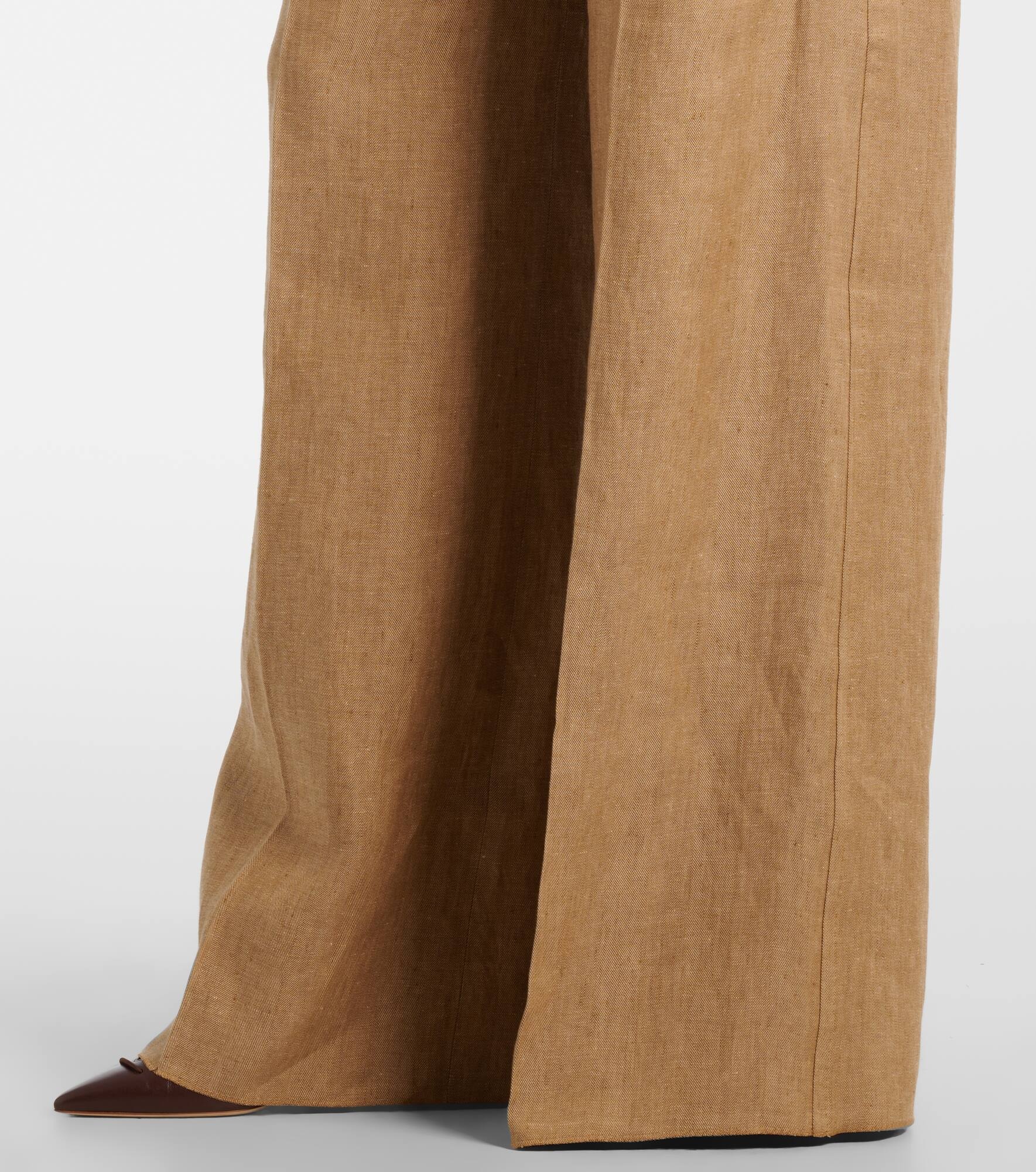 Max Mara Rauche linen wide-leg pants | mytheresa | REVERSIBLE