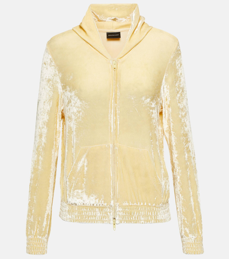 Women's Bb Paris Strasss Zip-up Hoodie Fitted 에 크림 - 1