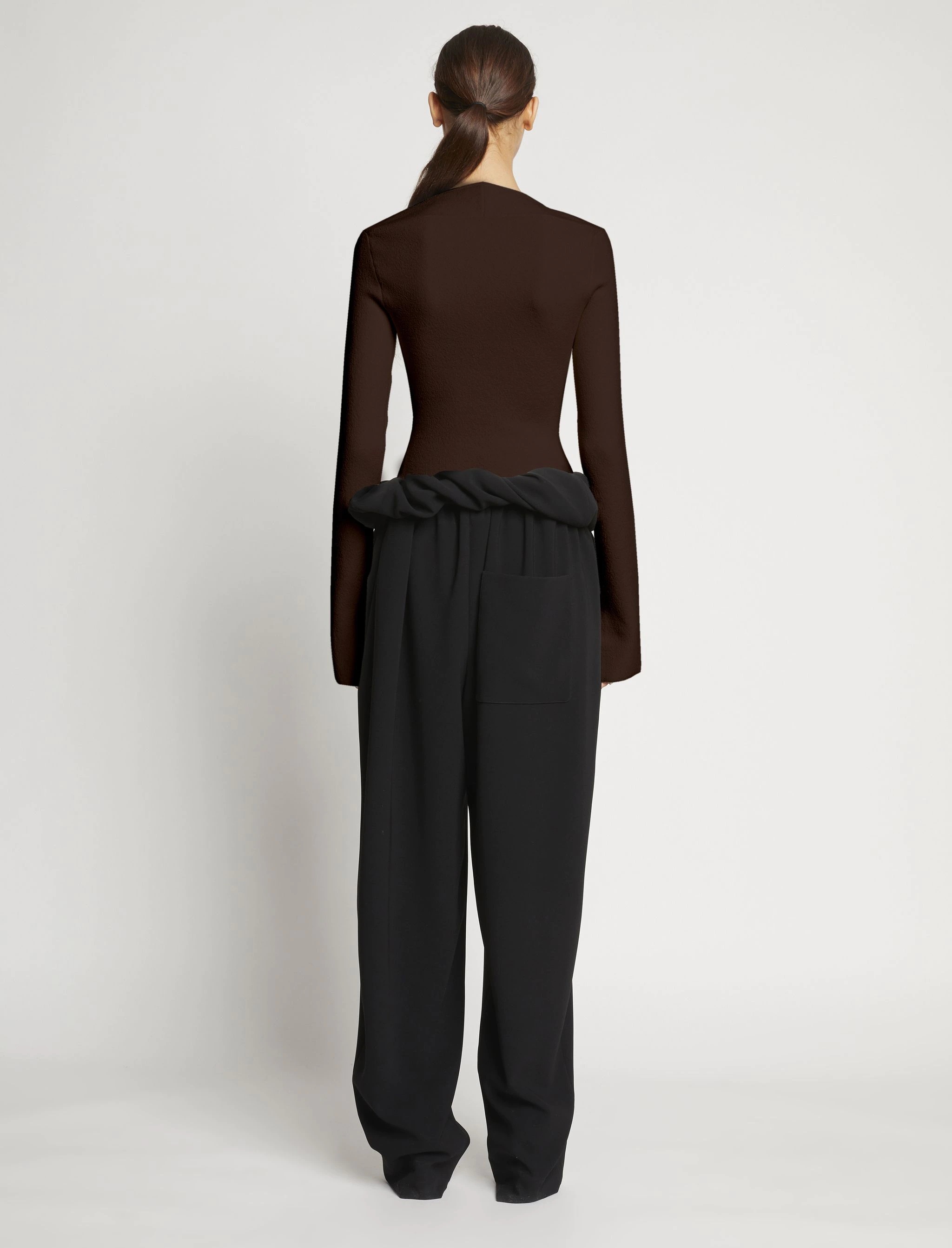 two-tone knitted top - 5