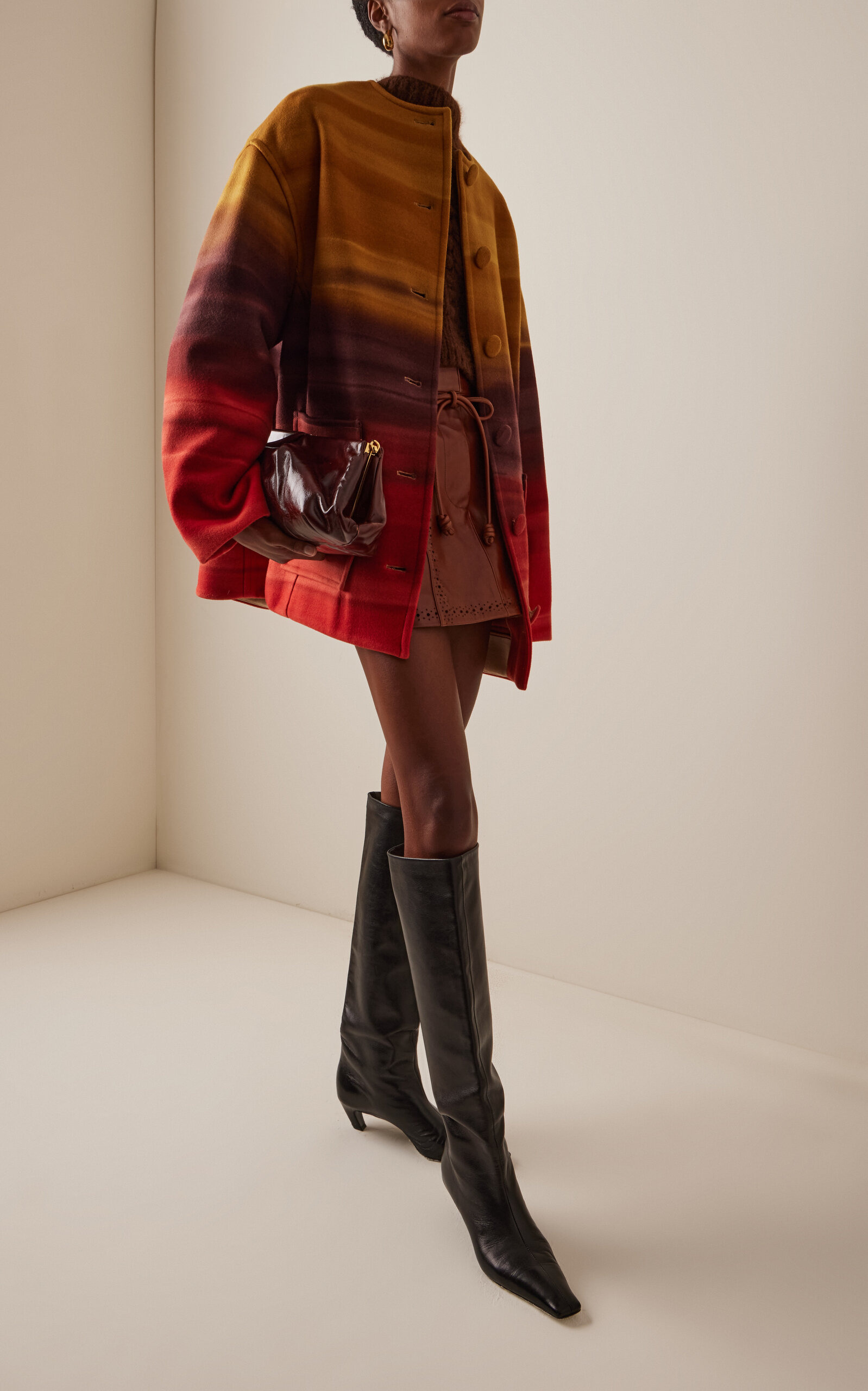 Ambrose Wool Melton Coat multi - 3