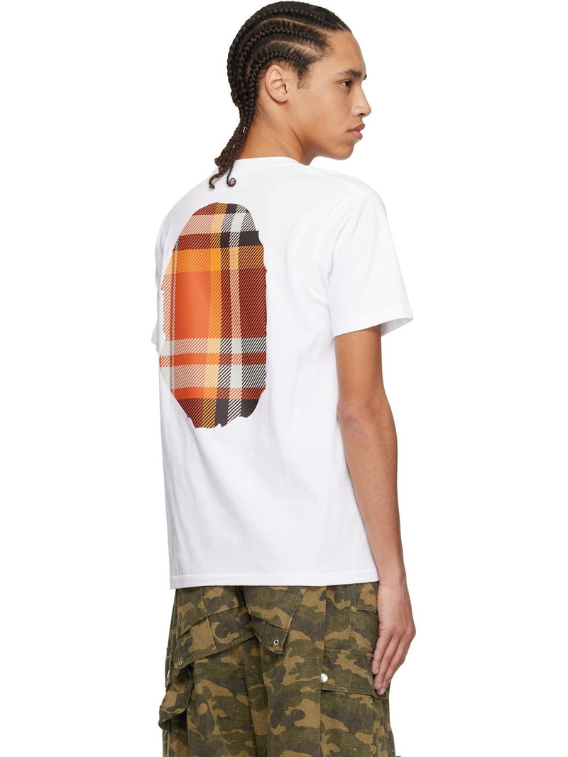 White Bape Check Big Ape Head T-shirt 3