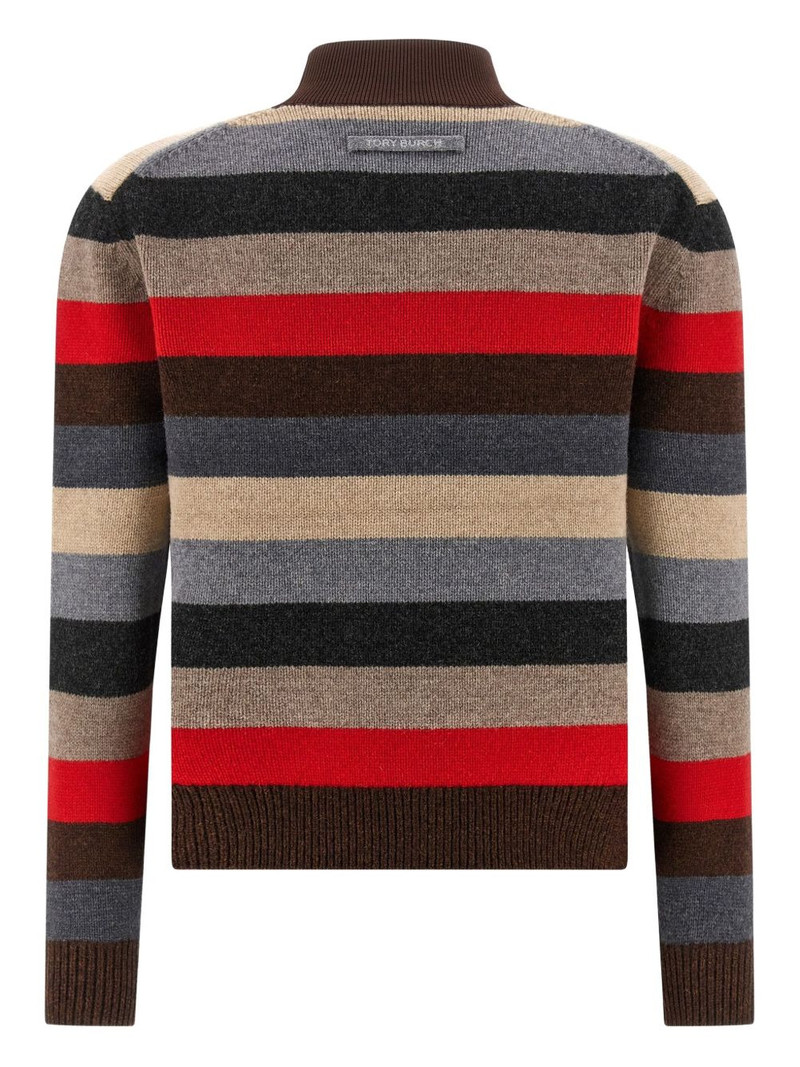 TORY BURCH striped-patter wool pullover outlook
