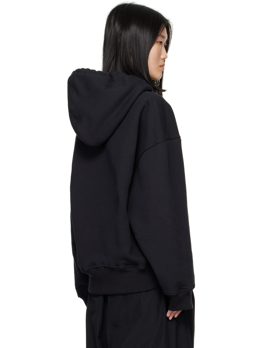 Black Off Stamp Round Hoodie - 3