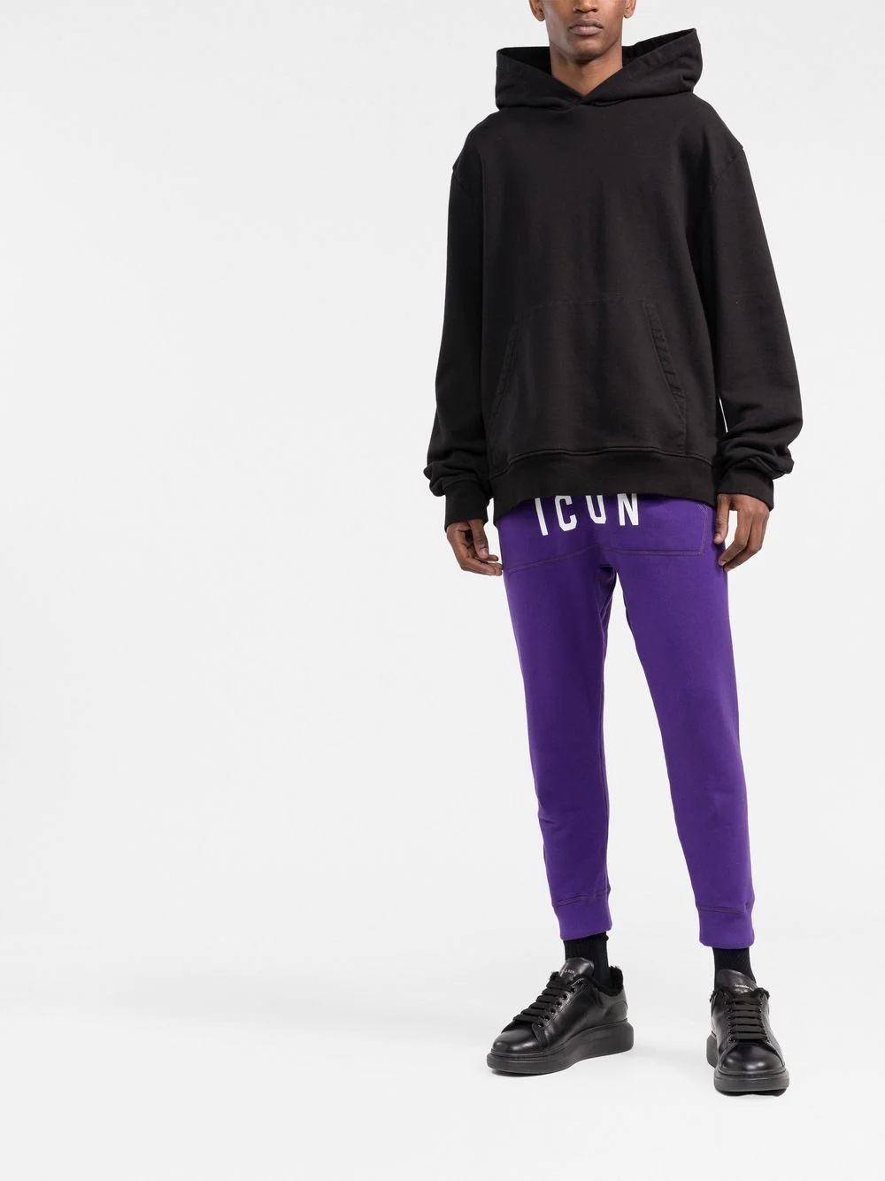 Icon-print cotton track pants - 2