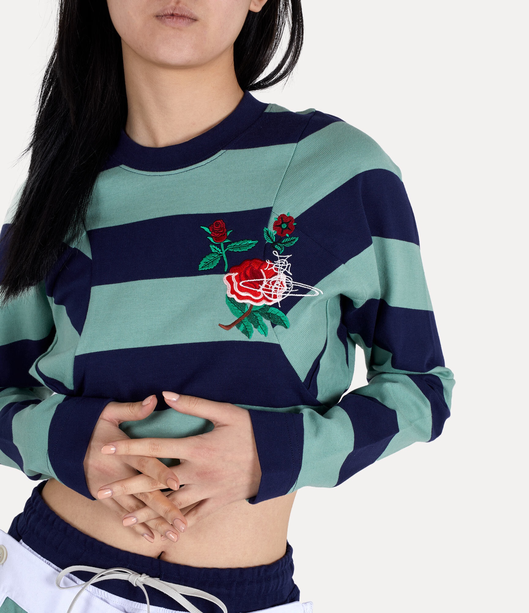 CROPPED POURPOINT SWEATSHIRT - 4