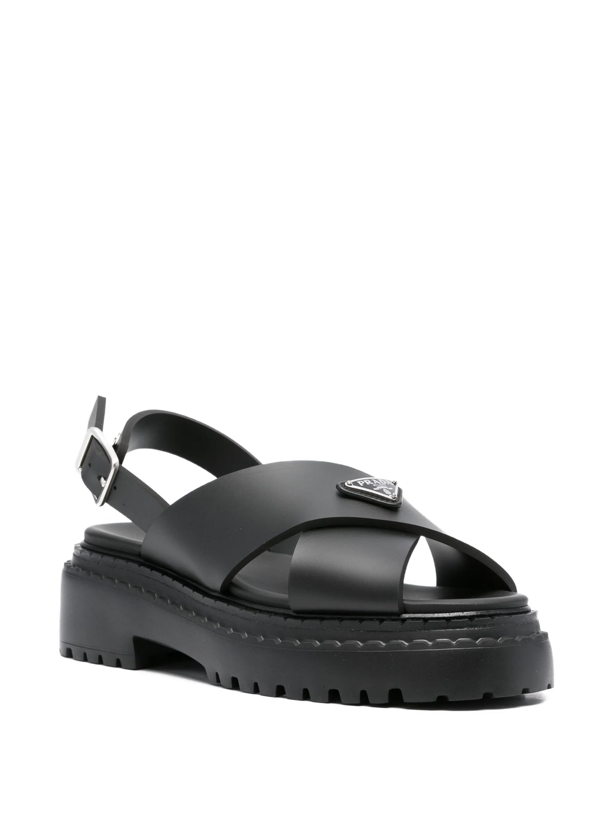 Prada 40mm Cross-strap Platform Sandals - 4