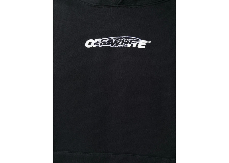 Off-White OFF-WHITE Oversize Fit Painters Hoodie Black/White outlook