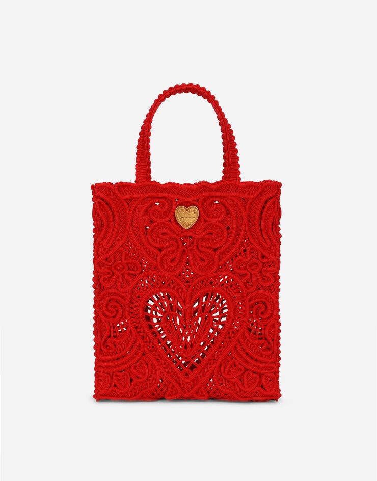 Small cordonetto lace Beatrice shopper - 1