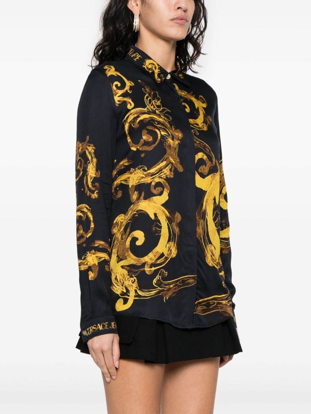 VERSACE JEANS COUTURE Watercolour Couture-print shirt | REVERSIBLE