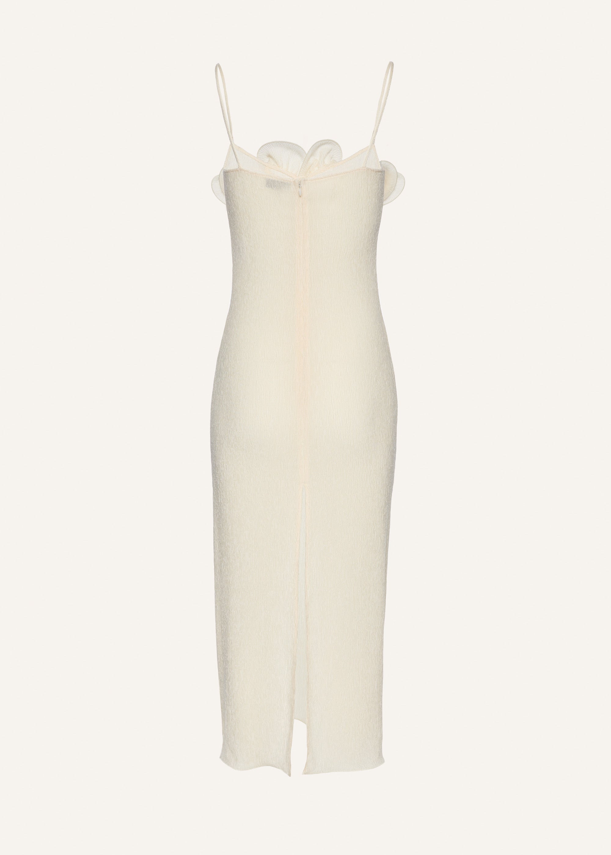 Sleeveless crepe beach maxi dress in cream - 2